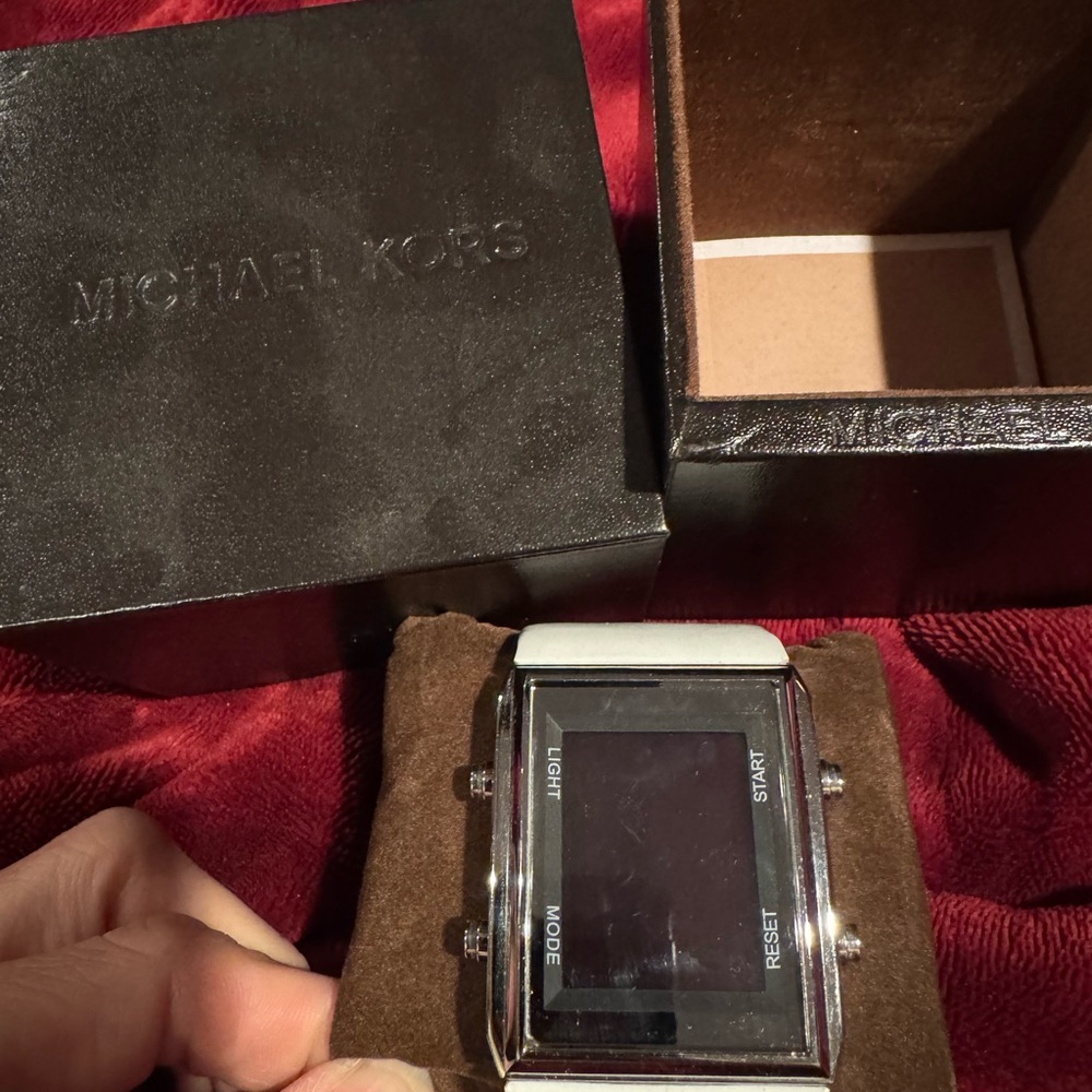 Michael Kors digital white band watch (need new battery)